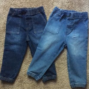 24m jeans (new) one dark pair one light pair. Price is for both.